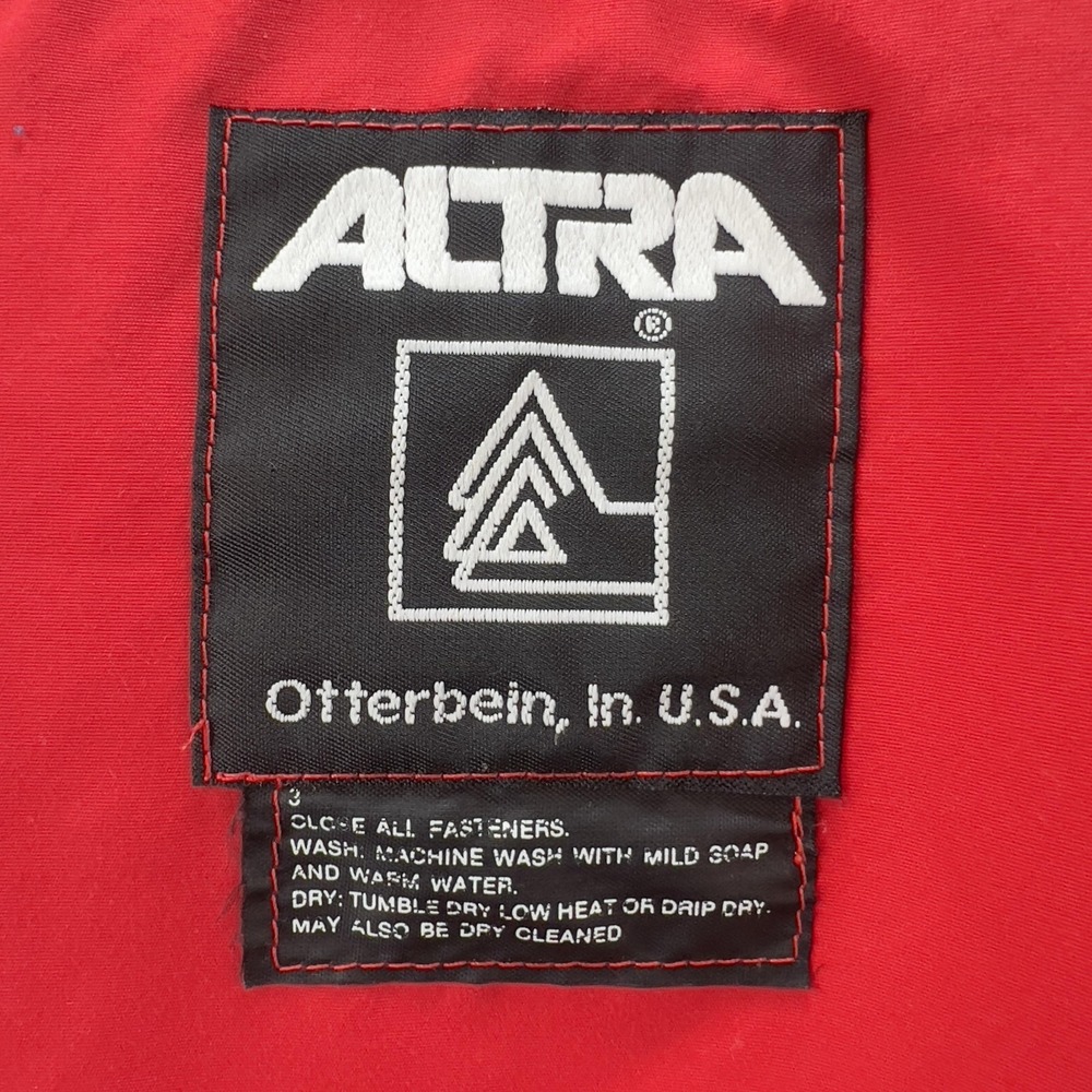 Vintage Altra Colorblock Pullover Jacket Men XS Red Navy Snap Button Made in USA - Picture 10 of 11